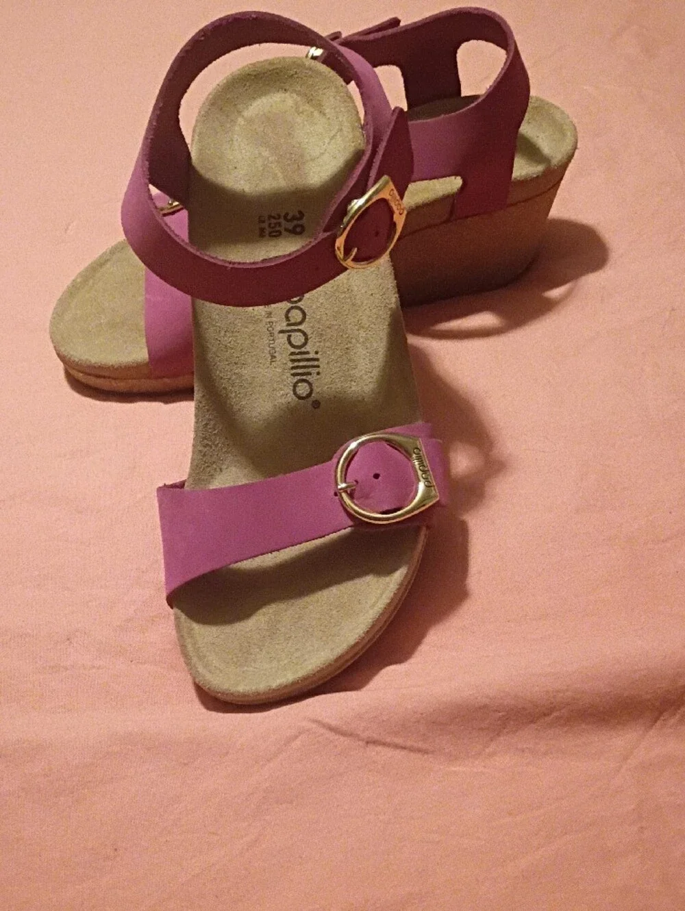 Unisa Pink Double-Buckle Women's Sandals
